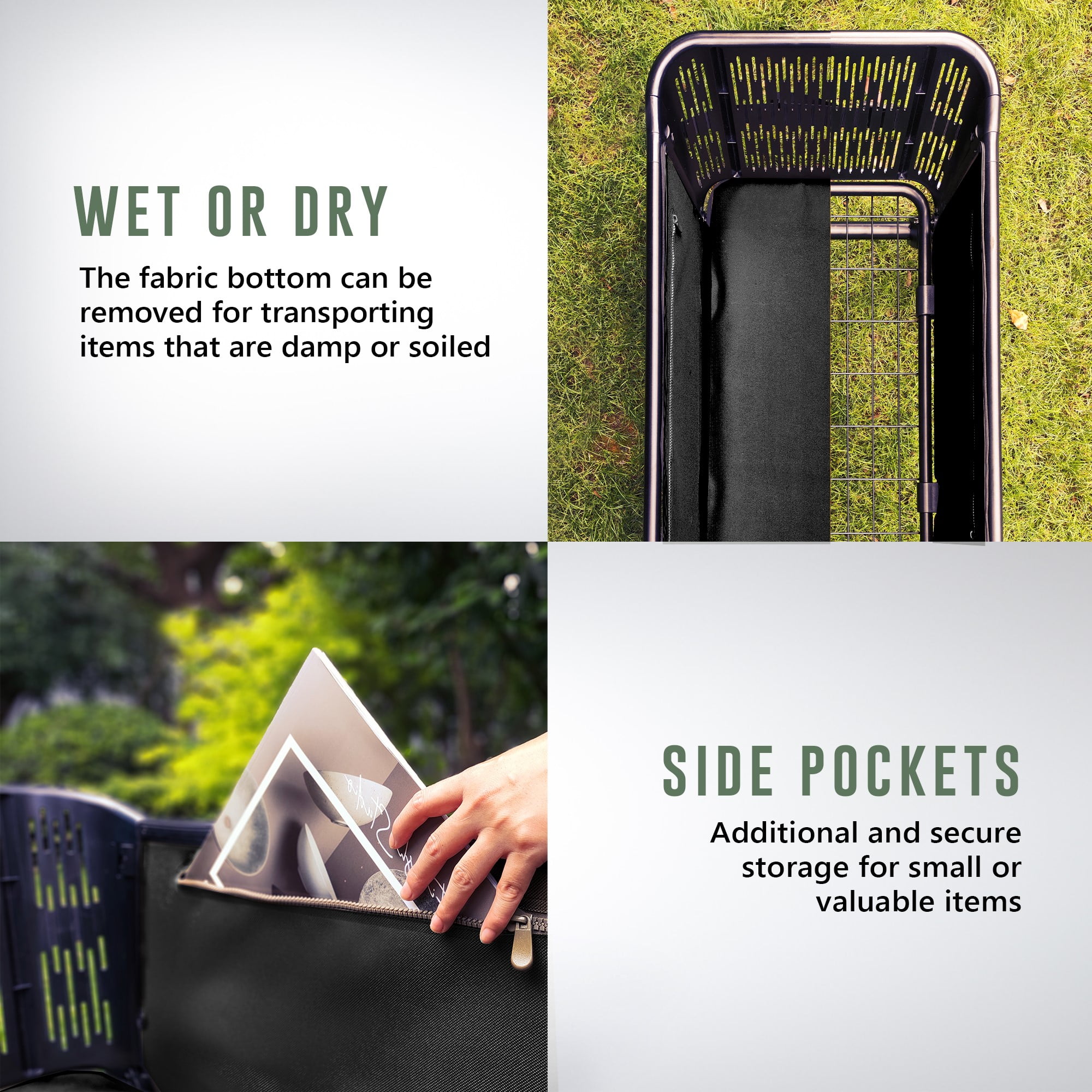 Avaar Utility Cart, Go Anywhere Series, Black