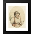 thumbnail image 2 of Jacob van Strij 19x24 Black Modern Framed Museum Art Print Titled - Woman with Red Vest and White Ribbon in the Hair (1766 - 1815), 2 of 5