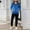 c01Blue, variant on LNWUY Men's Casual Loose Sport Polka Dot Printed Pocket Zipper Drawstring Long Pants Long Sleeve Hooded Sweatshirt Set Gray M