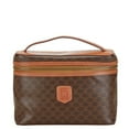 thumbnail image 1 of Pre-Owned Celine Macadam Vanity Bag Handbag Pouch Brown PVC Leather Women's CELINE, 1 of 10