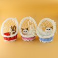 thumbnail image 2 of Cute Simulation Cat Kitten Plush Doll Toy Desktop Figurine with Hanging Basket, 2 of 10
