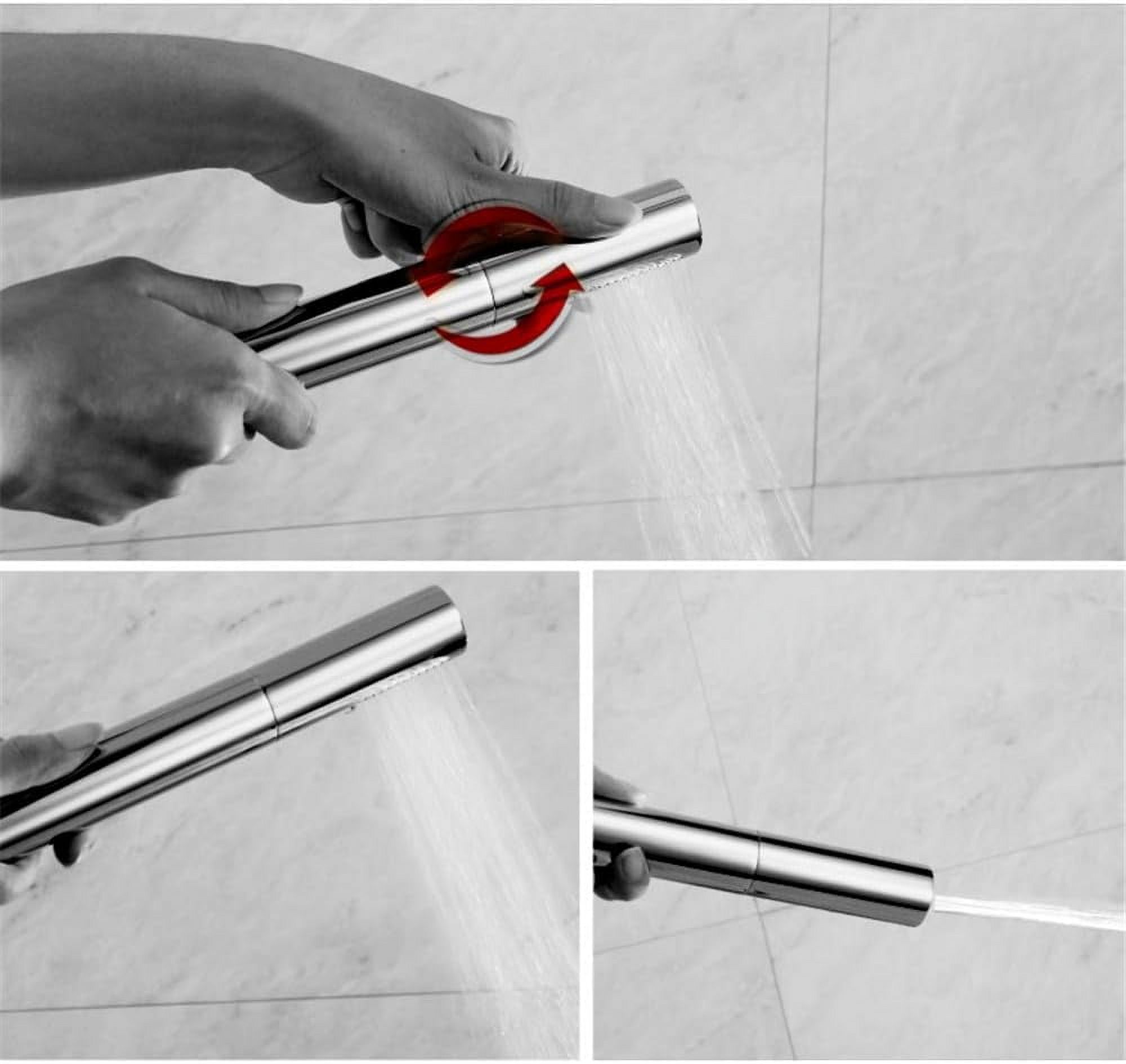 Solid Brass Hand Held Toilet Bidet Sprayer Two Function Douche Kit Shattaf Shower Head Bathroom Angle Valve Chrome,A Set