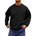 thumbnail image 2 of Delconic Men's Crewneck Sweatshirt - Basic Long Sleeve Pullover for Casual & Athletic Wear Black S, 2 of 6