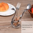 thumbnail image 3 of Swan Shaped Stainless Steel Kitchen Coffee Tableware Set Fork Spoon Stand Holder Heart shaped, 3 of 5