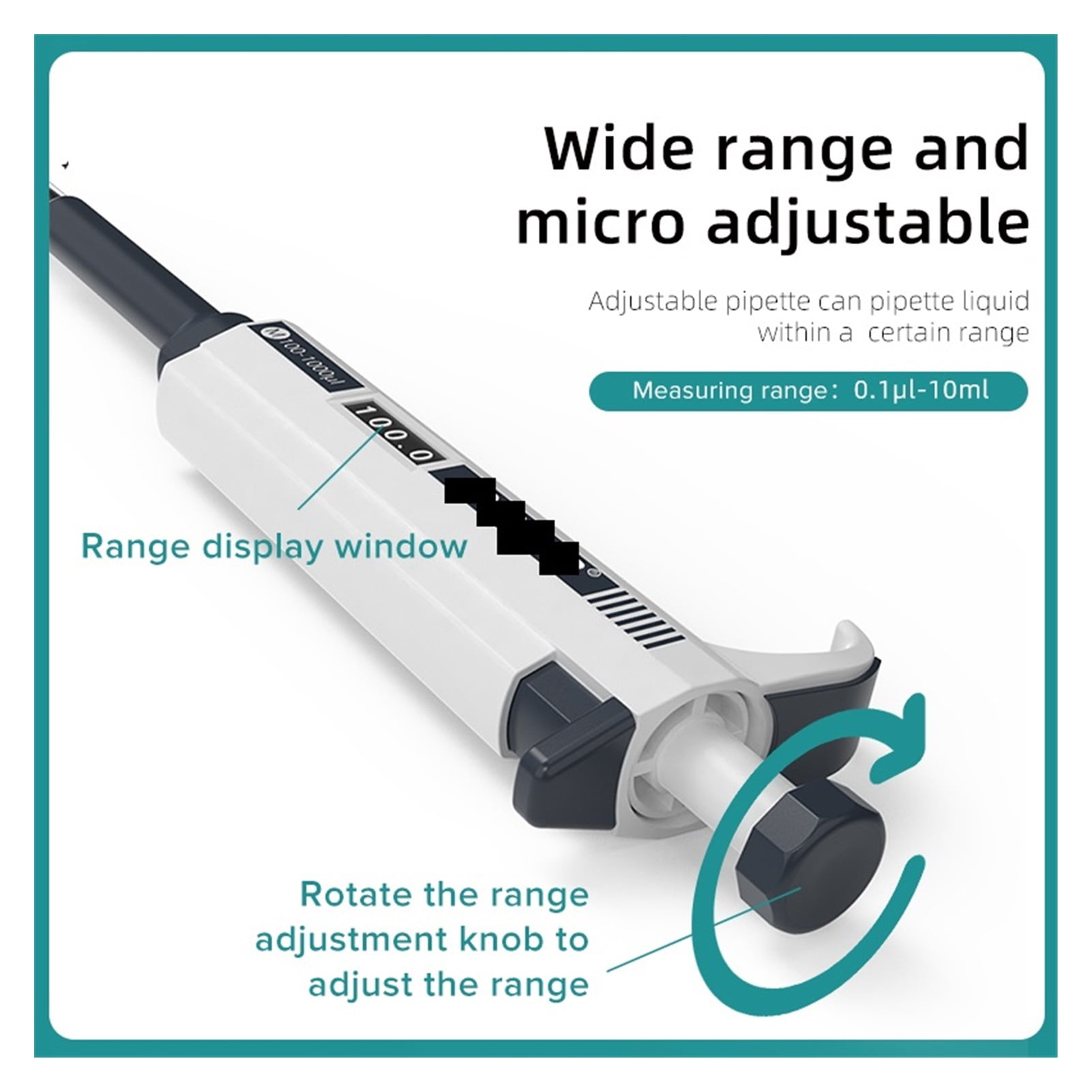 Laboratory Pipette Plastic Pipettes Dropper Manual Digital Adjustable Micropipette Lab Equipment With Pipette Tips ,High Speed Accuracy
