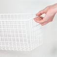 thumbnail image 5 of mDesign Metal Wire Food Storage Tapered Basket Organizer with Handles for Organizing Kitchen Cabinets, Pantry Shelf, Bathroom, Laundry Room, Closets, Garage - Concerto Collection - Matte White, 5 of 9