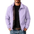 thumbnail image 2 of Zenithor Men's Windbreaker Jacket, Lightweight Full Zip Stand Collar Long Sleeve Outdoor Jacket with Pockets for Hiking Cycling Casual Wear Purple(S-4XL), 2 of 9