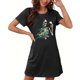 thumbnail image 1 of Camisón corto de talla grande para mujer, camisón de manga corta con estampado de pecho a la moda, camisón para mujer, 1 of 5