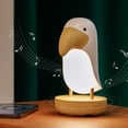 thumbnail image 1 of Luz de noche de madera Usb recargable Luz de doble propósito Dormitorio Luz de recordatorio cálido con Bluetooth Wmkox8yii  FSASFJB233, 1 of 9