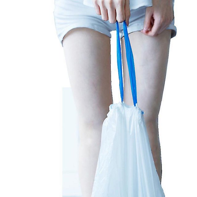 Bolsa de basura con cordón, bolsas de basura pequeñas de 4 galones, bolsas de basura de plástico extrafuertes y gruesas para baño, dormitorio, oficina, automóvil, kit