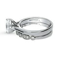 thumbnail image 3 of BERRICLE Sterling Silver Milgrain Wedding Engagement Rings 2 Carat Cubic Zirconia CZ Solitaire Ring Set for Women, Rhodium Plated Size 7, 3 of 18