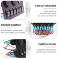 thumbnail image 4 of Luxshiny 6 Button Rocker Panel Circuit Breaker for Boat Dual SUB Charging Port Durable Aluminum Alloy Black, 4 of 7