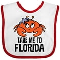 thumbnail image 3 of Inktastic Florida Vacation Cute Beach Crab Boys or Girls Baby Bib, 3 of 4