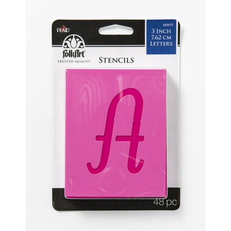 - FolkArt Paper Script Stencil Value Pack, 48 Piece