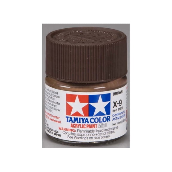 Tamiya 81509 Acrylic Mini X9 Brown 1/3 oz TAM81509