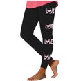 thumbnail image 3 of lcziwo Workout Leggings for Women Trendy Letter Graphic Print Compression Leggings Casual High Waisted Tummy Control Tight Yoga Pants Black M, Prime Sales, 3 of 7