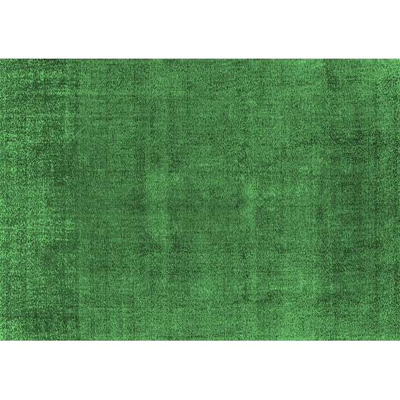 Ahgly Company Indoor Rectangle Oriental Emerald Green Industrial Area Rugs, 7' x 10'
