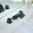 thumbnail image 4 of BWE Waterfall Brass Oil Rubbed Bronze Widespread 8in Two Handle Faucet, 4 of 11