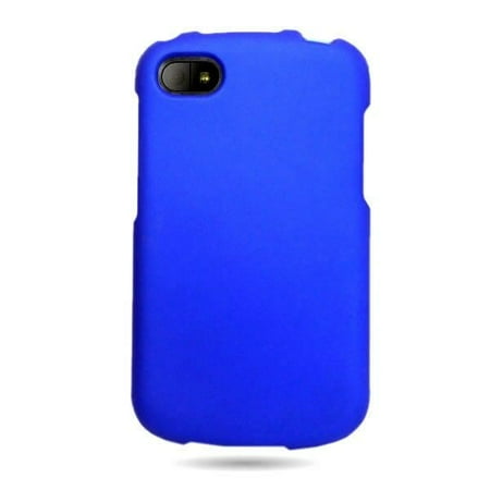 Black Blackberry Faceplates - Blackberry Q10 Case Matte Blue Faceplate Hard Phone Cover Verizon AT&T Sprint