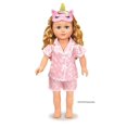 thumbnail image 3 of My Life As – Ensemble Pyjama pour Poupée de 18 pouces, 3 Pièces, Motif Rose et Blanc, Thème Licorne, 3 of 8