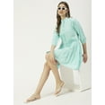 thumbnail image 3 of Moomaya Solid Cotton Button Down Shirt Dress, Quarter Sleeve Short Summer Resort Dress, 3 of 8