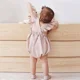 thumbnail image 3 of Mono de verano liso para niñas de 0 a 24 meses, mono de lino con volantes y mangas cortas, monos para recién nacidos y niños pequeños, 3 of 3