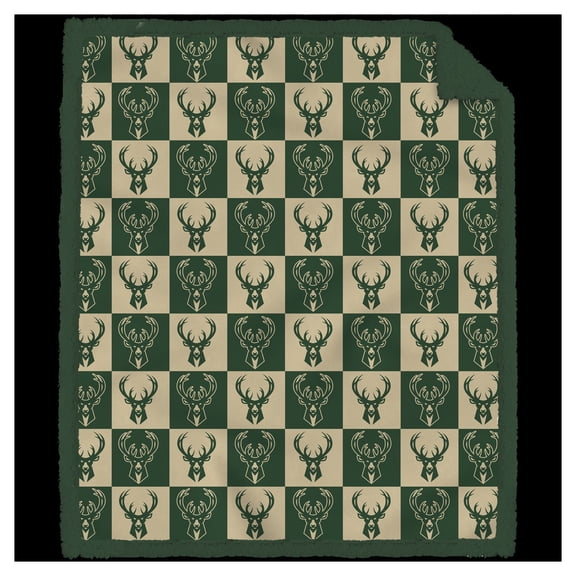 Pegasus Milwaukee Bucks 60" x 70" Tonal Logo Box Ultra Cozy Sherpa Blanket