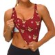 thumbnail image 3 of Fotbe Christmas Deer B Sujetador Deportivo Largo sin Aros para Mujer con Almohadillas y Soporte Medio, Transpirable y Absorbente, Camiseta Tipo Chaleco o Tank Top-Large, 3 of 8