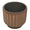 thumbnail image 2 of Better Homes & Gardens 9 inch Copper Paul Planter - Ribbed Ceramic Design with Drainage Hole, 2 of 9