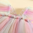 thumbnail image 4 of MesaSe Infant Girl Rompers Dress Butterfly Wing Fly Sleeve Rainbow Color Tulle Skirt Hem Jumpsuits, 4 of 7