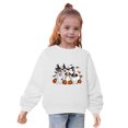 thumbnail image 3 of Odeerbi Toddler Boys Girls Halloween Ghost Crewneck Sweatshirts Fall Winter Cotton Sweatshirt Toddler Kids Cute Solid Color Long Sleeve Sweatshirts Top Toddler Clothes White, 3 of 6