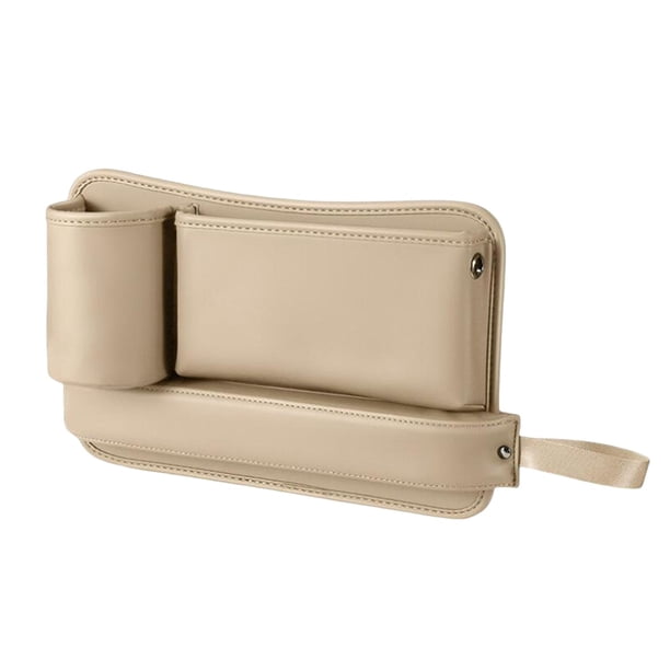 Car Seat Filler Slit Filler Pocket Gran capacidad para lápices labiales conductor Beige kusrkot Almacenamiento en grietas para automóviles