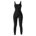 thumbnail image 3 of Women's Fashion Threaded Seamless Fitness Yoga Jumpsuit - Soft Stretchy Material, Top Bust/Pants Waist Sizing, S-XXL - Late Spring/Summer/Early Fall, 3 of 3