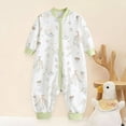 thumbnail image 2 of KPOPLK Baby Infant Boy Romper PJS Long Sleeve Footless Pajamas Fall Winter Sleep N Play Cotton Button Down Jumpsuit Sleepwear Size 5-6 Years, 2 of 6