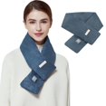thumbnail image 4 of Heated Scarf for Women Men 3 Temperature Adjustable Washable Heated Neck Wrap Winter Neck Warmer Shoulder Warmer Power Bank Not Included Dark Blue, 4 of 9