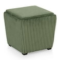 thumbnail image 4 of Furniture of America Cheri Modern Chenille Tray Top Storage Ottoman, Green, 4 of 21