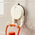 thumbnail image 5 of 2 Pcs Strong Suction Cup Hooks for Shower, Bathroom, Kitchen, Heavy Duty Hangers for Door Wreaths, Robe, loofah, Towel, Utensils, Removable Wall Hooks for Tile, Glass, Mirror （Beige）, 5 of 5