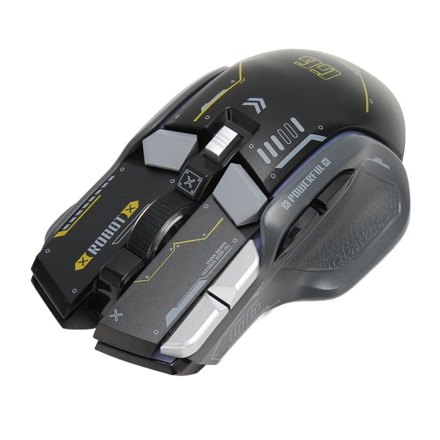 Souris de Jeu Filaire 2.4G avec Lumière RGB 11, Souris Rechargeable Mince et Silencieuse, Souris Optique USB pour Ordinateur, 3 Modes 5 DPI Réglables pour Bureau pour Win IOS