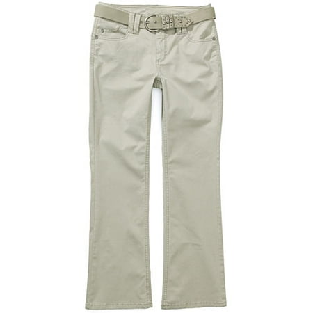 Faded Glory - Women's Twill Pants With Rivet Belt