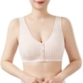 thumbnail image 5 of 2 Pack Plus Size Everyday Bras for Women Cotton Full Coverage Soft Sleep Wirefree Bras Soft Cup No Underwire T-Shirt Bra Sleep Bralette, Pink and Blue, 5 of 8