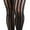 Vertical Stripes Opaque Thin Top - Black, variant on Women's Sheer w/ Opaque Striped Thigh High - Black - One Size