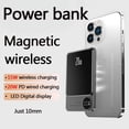 thumbnail image 3 of 10000mAh Alloy Macsafe Powerbank Magnetic Power Bank Wireless Fast Charger For iPhone 15 14 13 12 11 Backup battery For Magsafe, 3 of 23