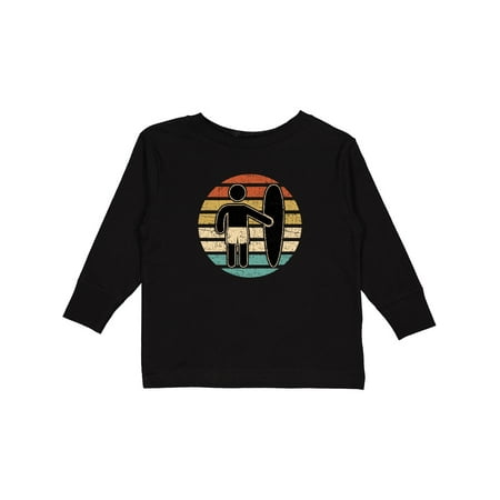 

Inktastic Surfing Retro Sunset for Surfer Gift Toddler Boy or Toddler Girl Long Sleeve T-Shirt