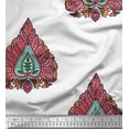 thumbnail image 1 of Soimoi Silk Fabric Leaves & Floral Block Fabric Prints by Yard 42 Inch Wide, 1 of 3