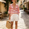 thumbnail image 2 of QGJZVUNL Two Piece Lounge Set for Women Boho Summer Outfits Loose V Neck Top and Shorts Vacation Clothes Size 3XL, 2 of 8