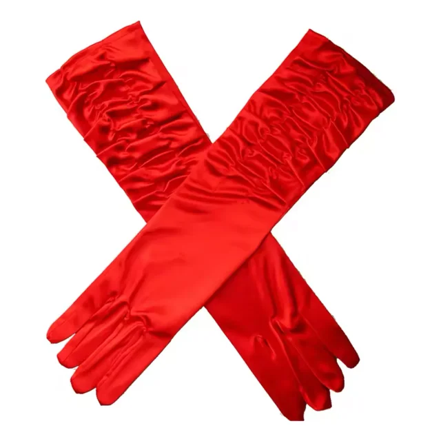 Guantes Satín Largos, 15 Años, Novia, Disfraz, Fiesta Elegan