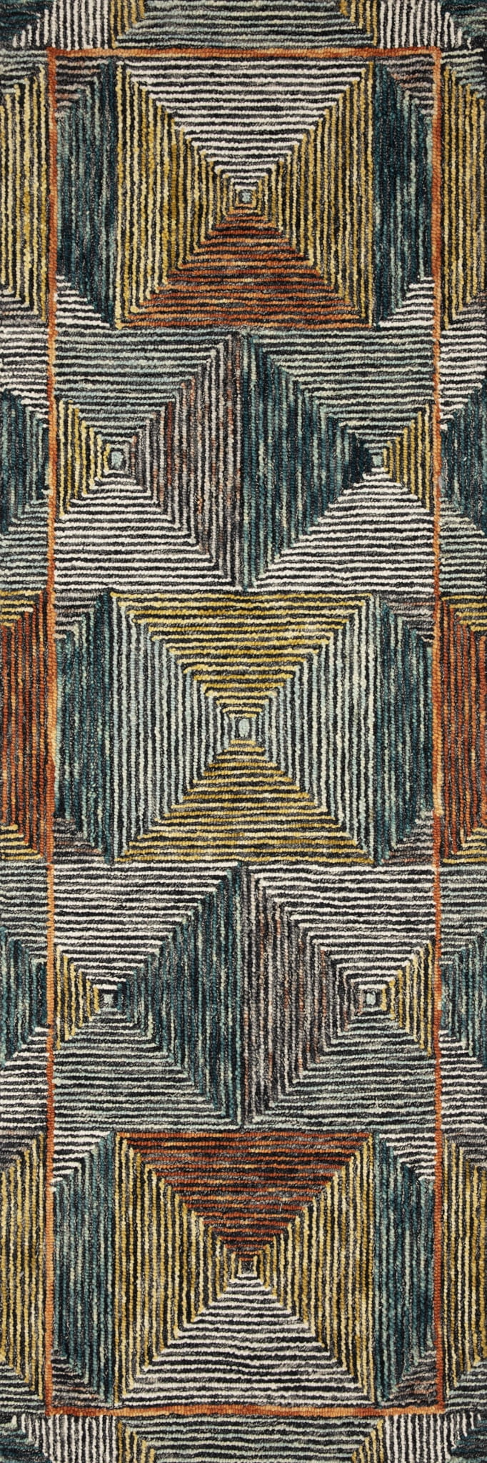 Loloi Spectrum Geometric Lagoon / Spice Area Rug