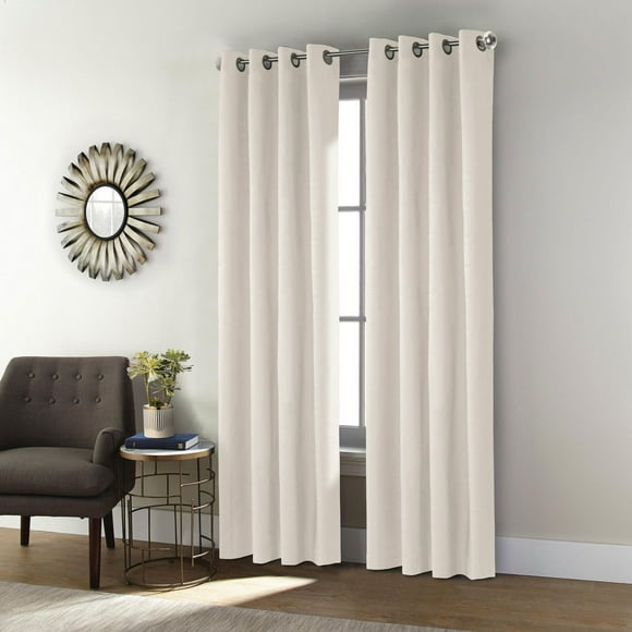 Liama pair de rideaux à oeillets 100% opaques par Thermaplus - 52 po x 95 po, blanc cassé