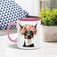 thumbnail image 5 of Happy Mother's Day Doberman Pinscher with Flower Crown and Greeting Card 11oz Accent Two-tone Mug Doberman Dog Lover Gifts Coffee Tea Cup - 13004, 5 of 5