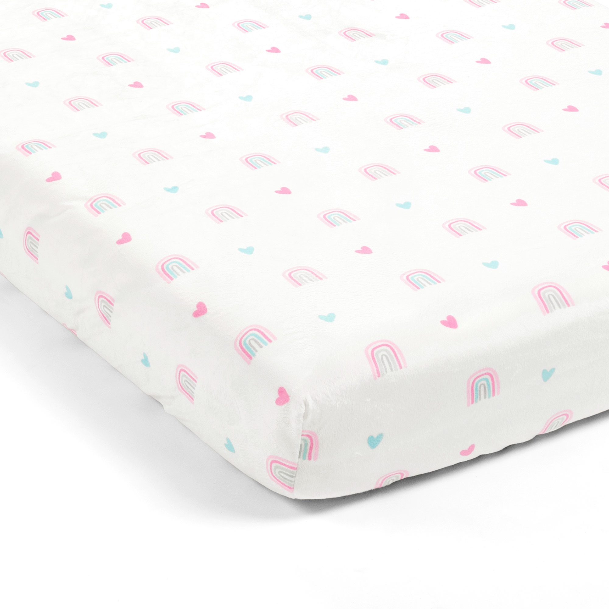 Rainbow Soft \u0026 Plush Fitted Crib Sheet 